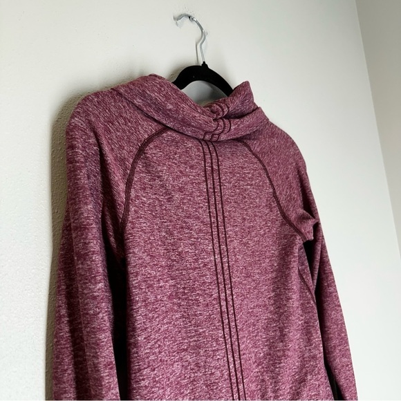 Lululemon Make A Move Long Sleeve Top Heathered Red Grape Size 6 Women Cowl Neck - Picture 10 of 11